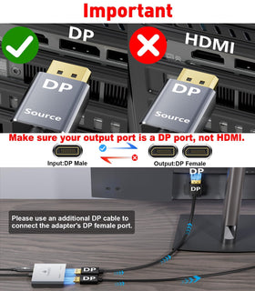 THANDBLE DP output ports closeup shows gold-plated connectors for stable signals