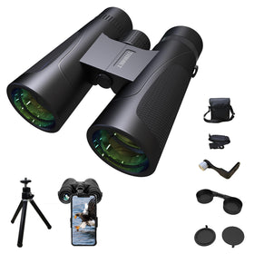 THBSBKT 12x42 HD binoculars front view for enhanced distant detail during travel