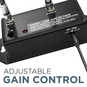 THE CIMPLE CO rear view with two coax ports showing multi-device distribution benefit