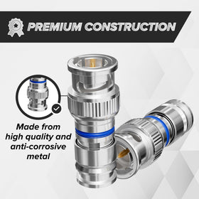 The CIMPLE CO BNC compression connector installed for security camera setup