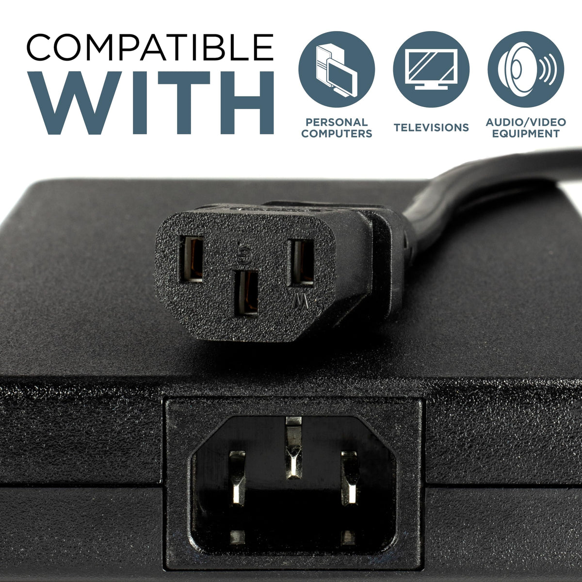 The CIMPLE CO C13 female end provides a secure connection to your equipment.