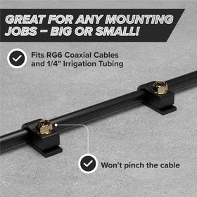 The CIMPLE CO coaxial cable clamp 1/4 inch for outdoor use