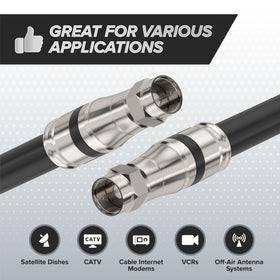 The CIMPLE CO outdoor indoor coax coupler provides weatherproof performance.