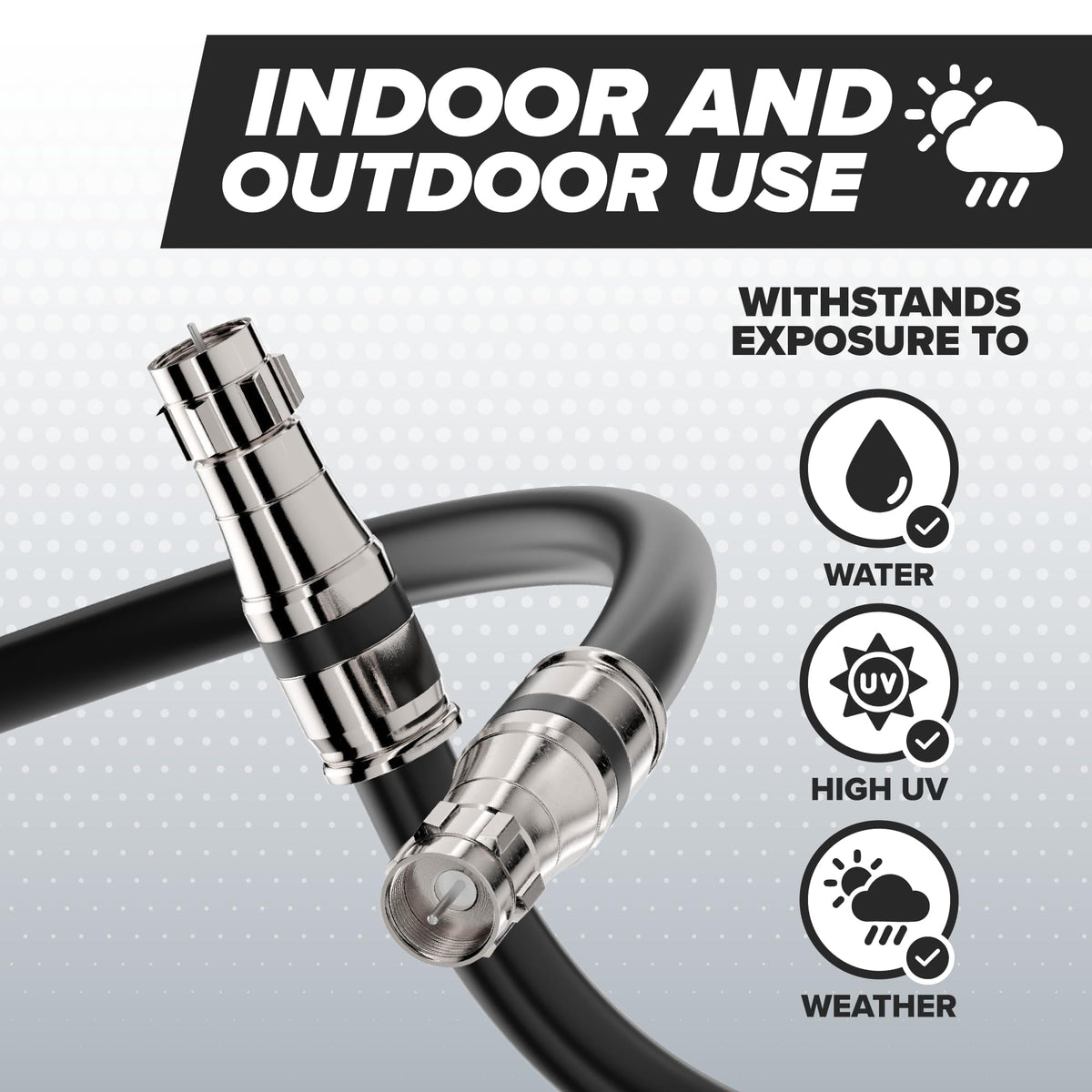 The CIMPLE CO RG11 features a 14 AWG solid center conductor for stable signal performance.
