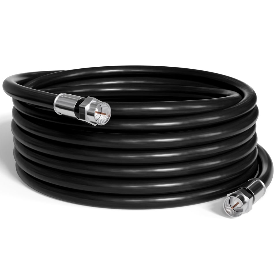 THE CIMPLE CO front view of 150ft RG6 cable showing whole spool, ideal for long runs