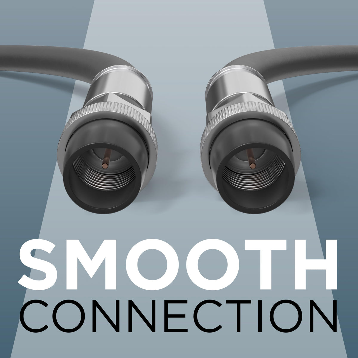 The CIMPLE CO RG6 cable uses an 18 AWG center conductor for solid signals.