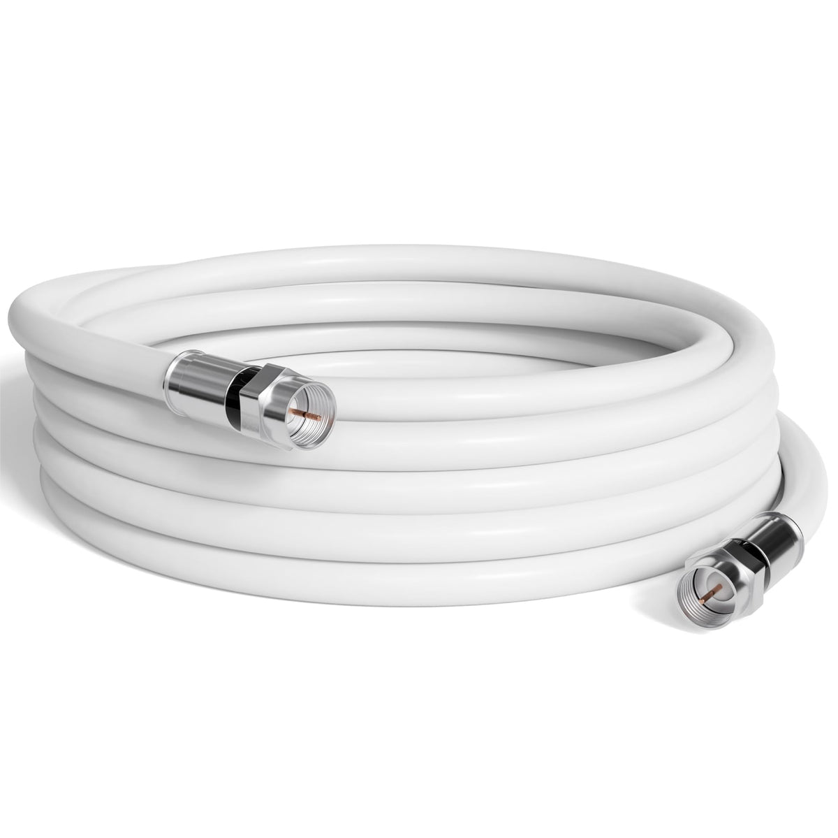 The CIMPLE CO RG6 50ft cable for versatile long-range TV and internet setups.