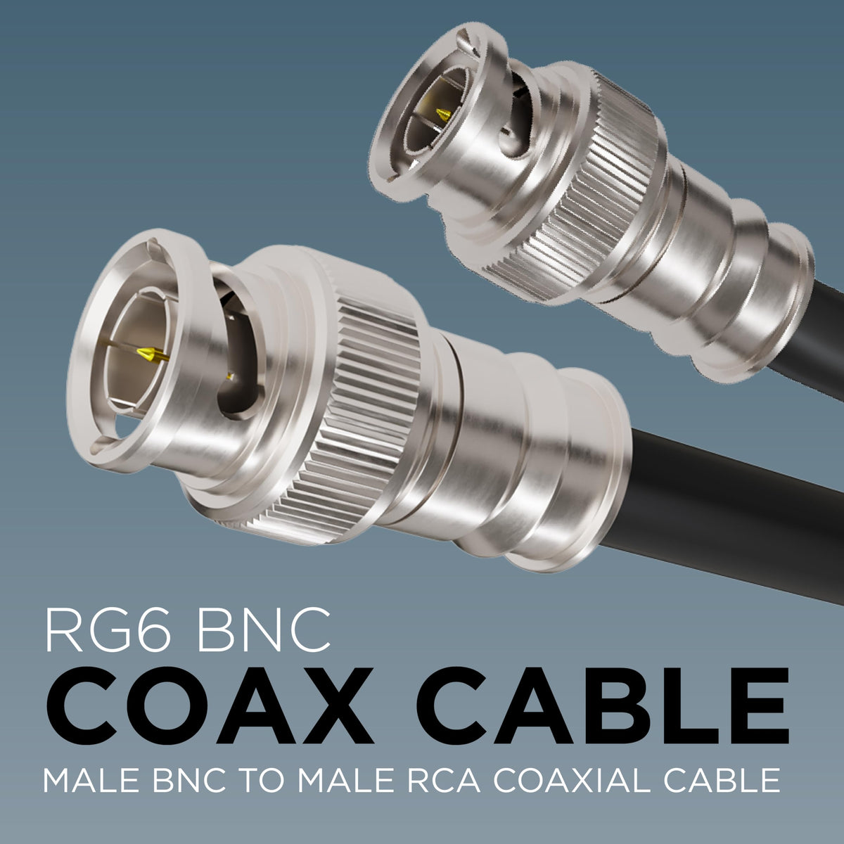 THE CIMPLE CO SDI cable 200ft with BNC connectors for secure, reliable connections.