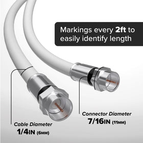 Double shielding reduces interference for clearer audio and video quality.