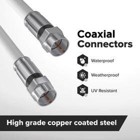 Weatherproof connectors provide reliable outdoor connections with UV resistance.