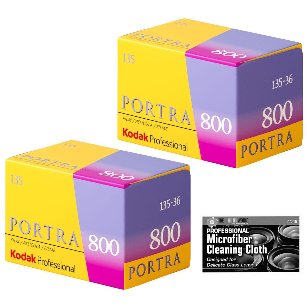 The Imaging World Kodak Portra 800 front packaging showing roll and benefits