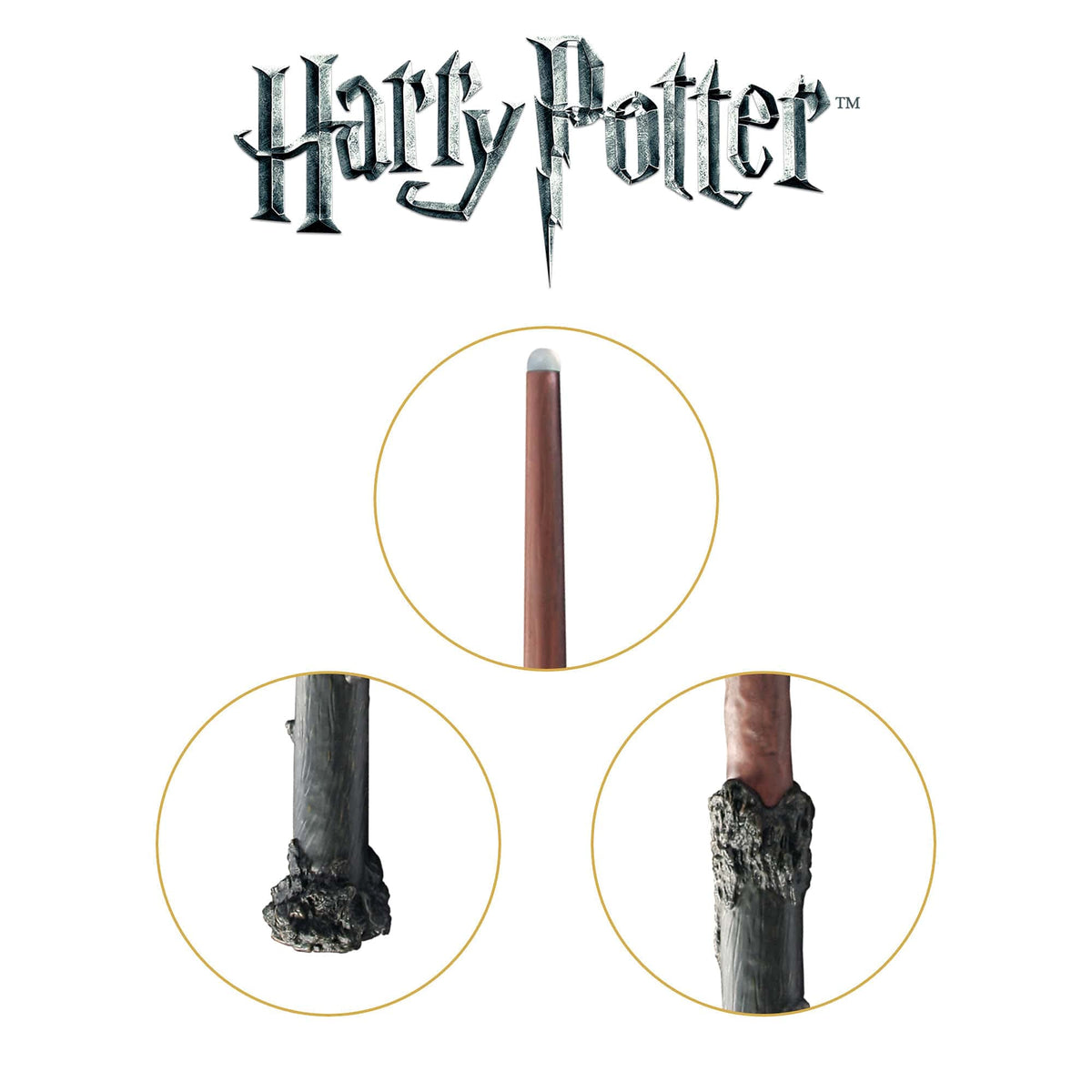 The Noble Collection Harry Potter Remote Wand battery-not-included signals simple two-AAA power setup