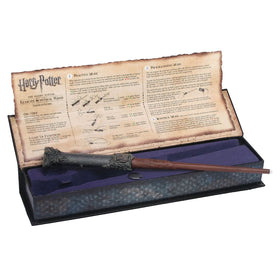 The Noble Collection Harry Potter Remote Wand in hand demonstrates ergonomic grip for precise gesture control