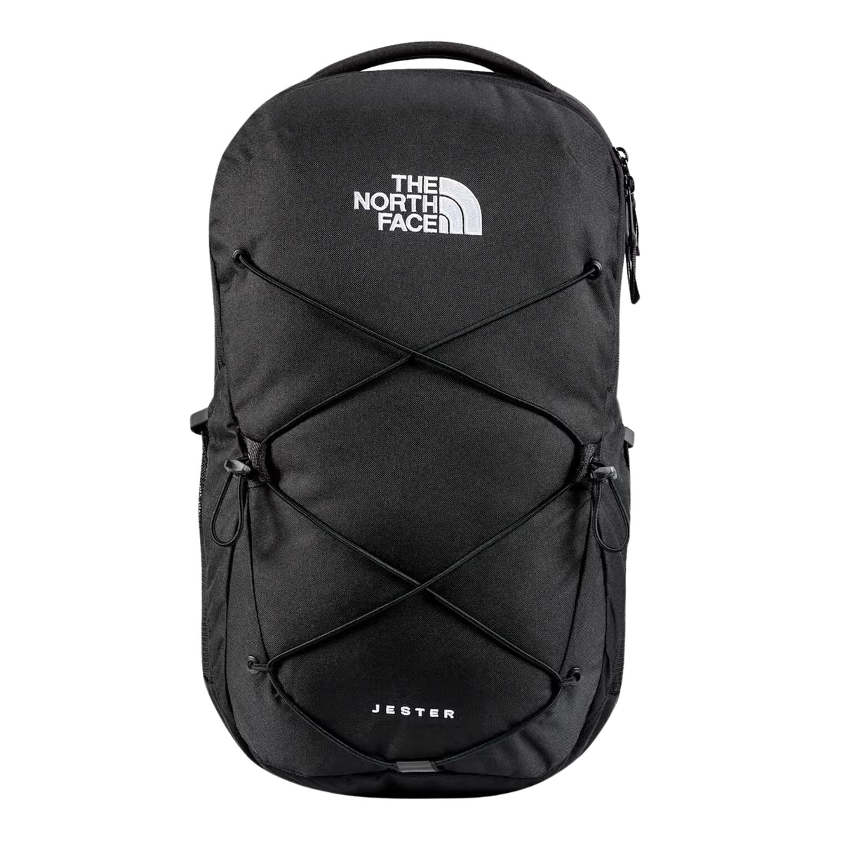 The North Face front view of Jester pack showing clean organization and quick access
