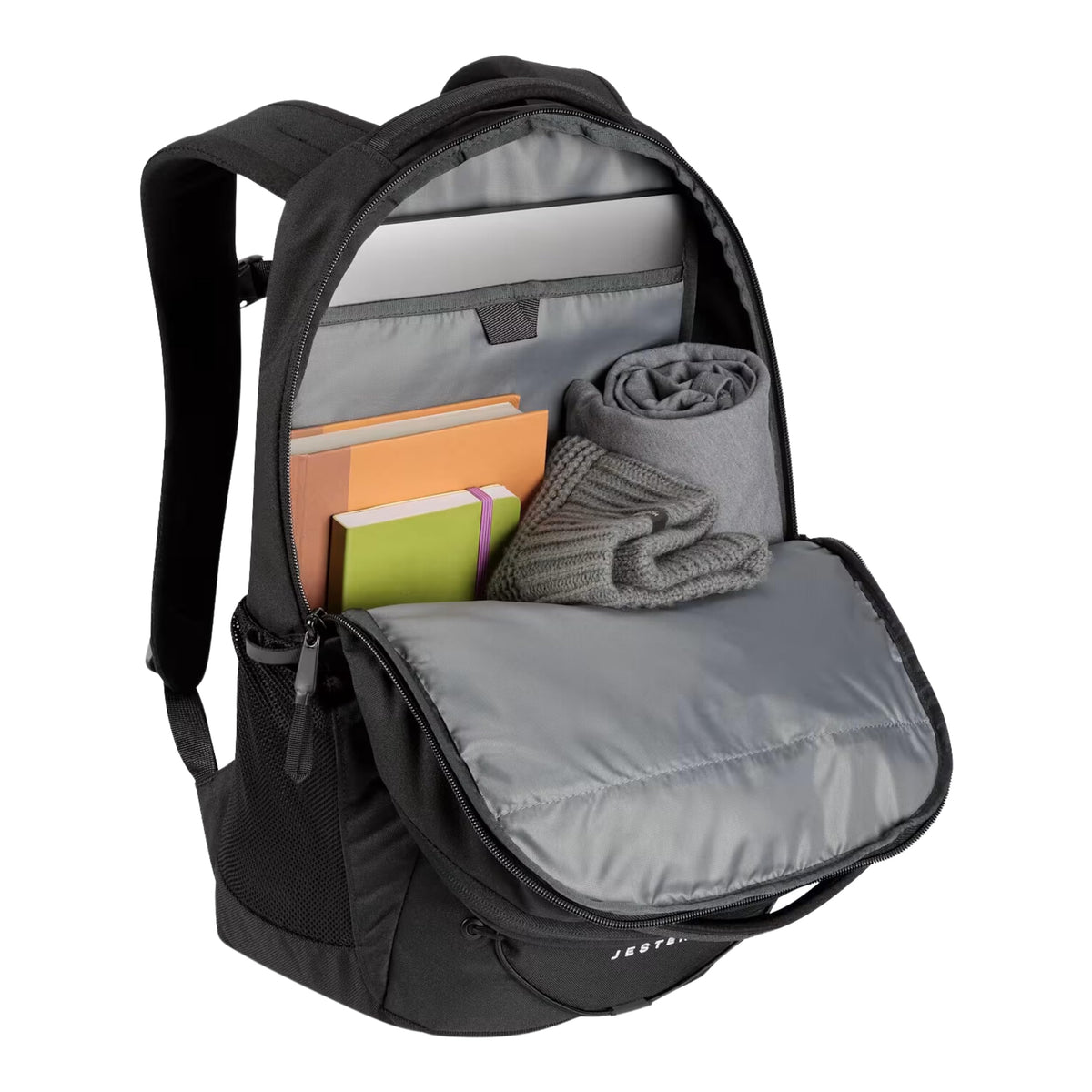 The North Face close-up of recycled fabric texture highlighting durable, eco materials