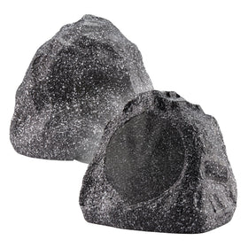 Theater Solutions outdoor granite rock speaker blends with landscape while delivering durable sound.