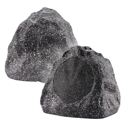 Theater Solutions outdoor granite rock speaker blends with landscape while delivering durable sound.