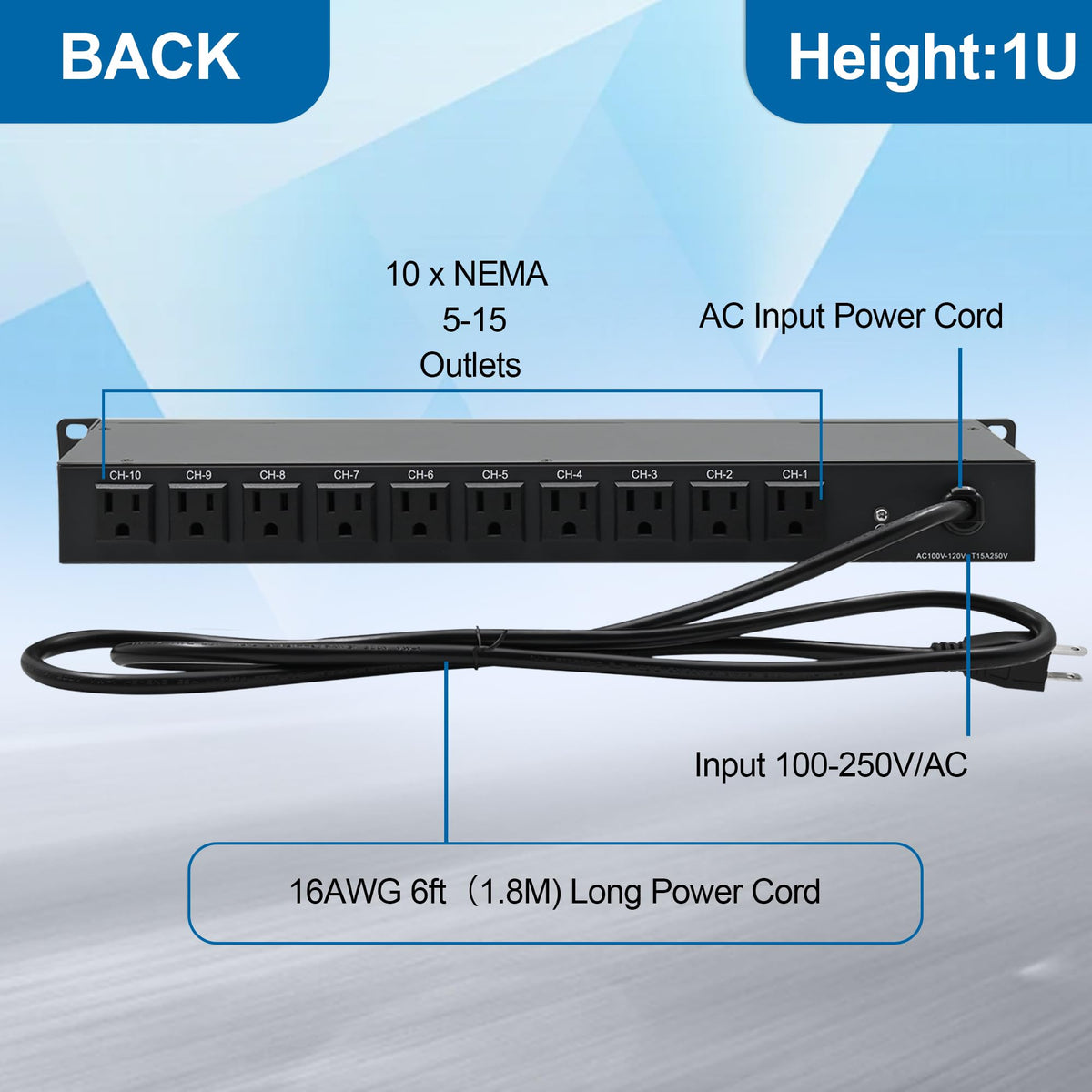 ThePoEstore 19in rack-mount PDU ready for organized IT spaces.