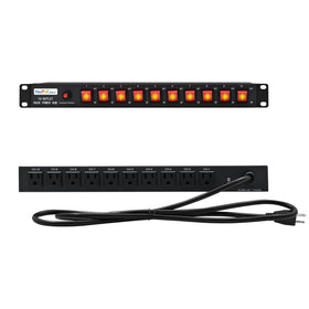 ThePoEstore 1U horizontal PDU front view for clean server power distribution.