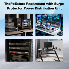 ThePoEstore 1U PDU includes surge protection for connected gear.