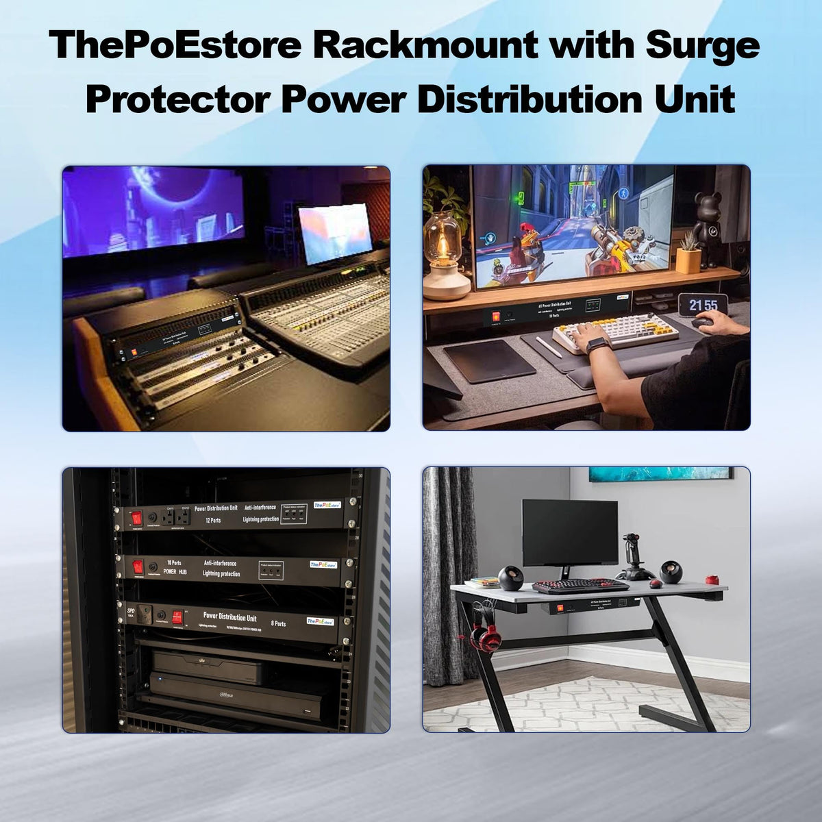 ThePoEstore versatile mounting makes it suitable for home offices and data centers.