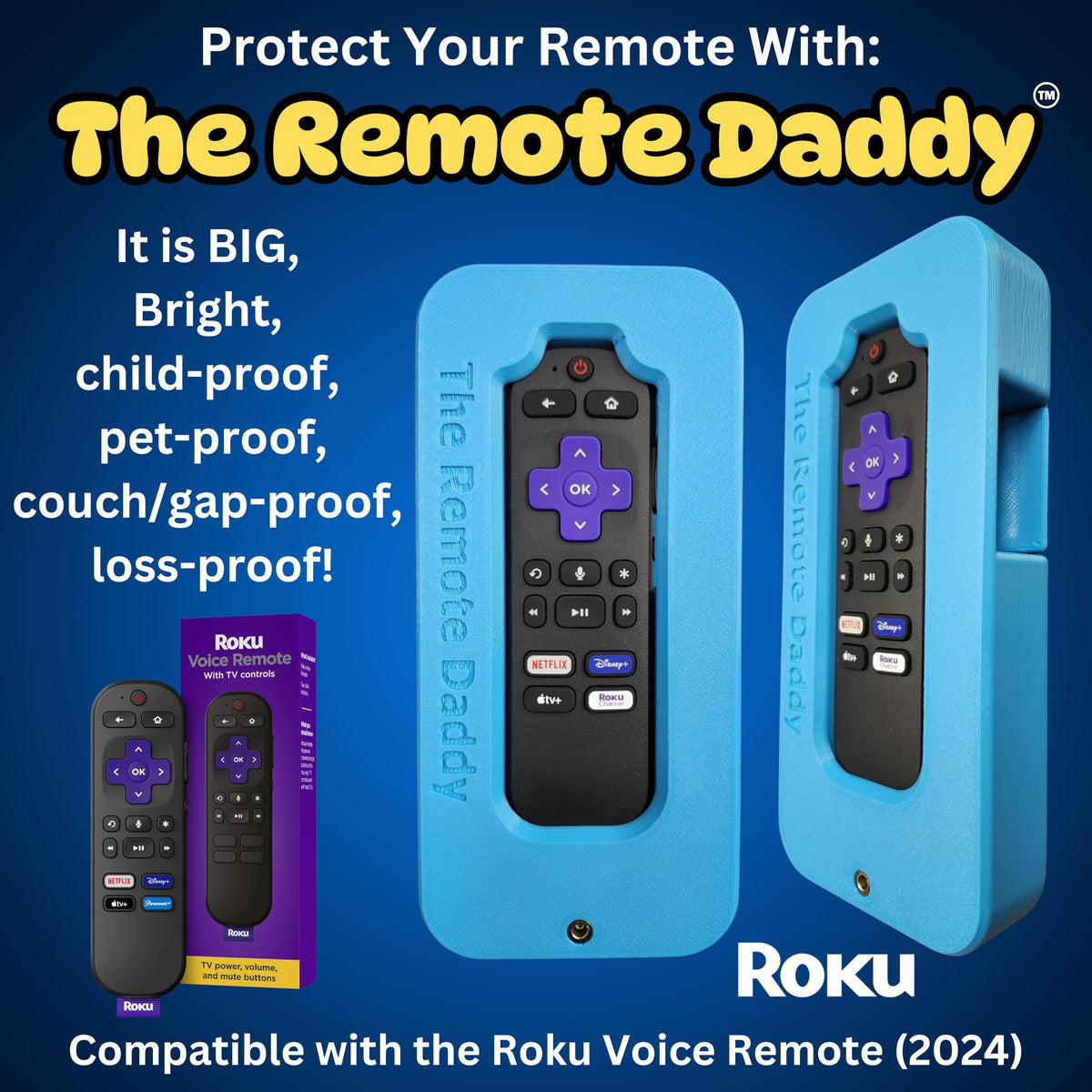 The Remote Daddy's screw-closure keeps batteries safe and requires a tool to open.