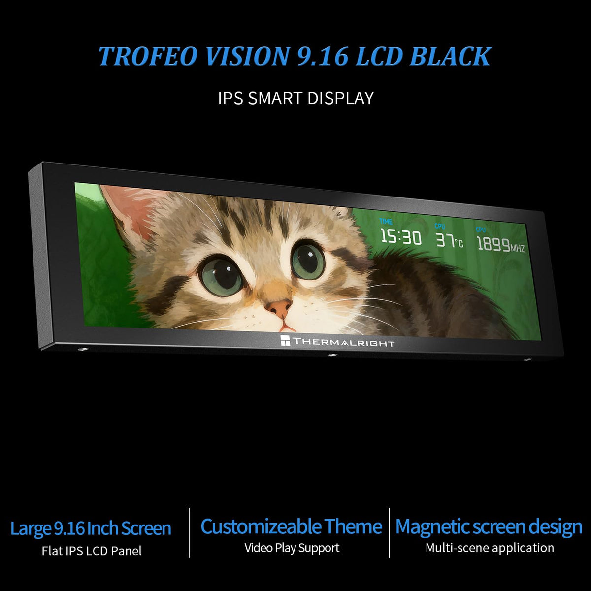 Thermalright close-up of metal frame and IPS glass highlighting premium build quality benefit durability