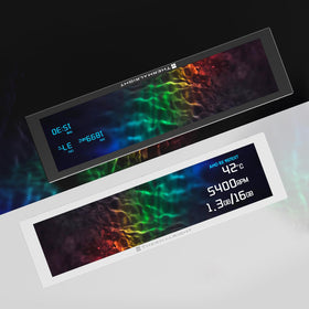 Thermalright Trofeo Vision displaying temps and fan speeds with customizable theme