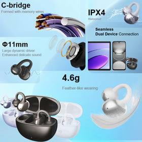 THIИKAЯ earbuds on scale showing 4.6g weight for featherlight wear