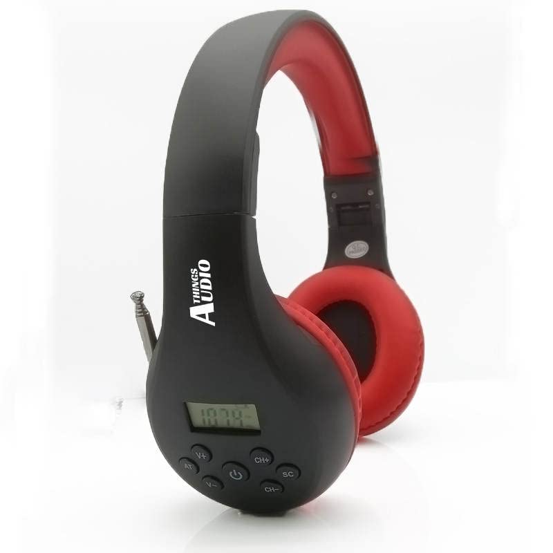 THINGS AUDIO front view showing radio headphones and compact profile for portable listening
