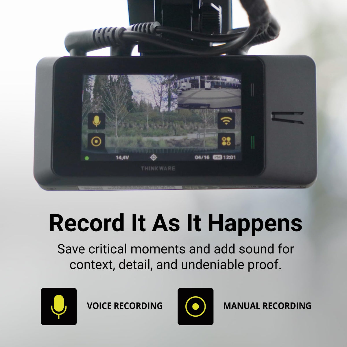 Thinkware ARC privacy lock keeps footage accessible only to the vehicle owner.