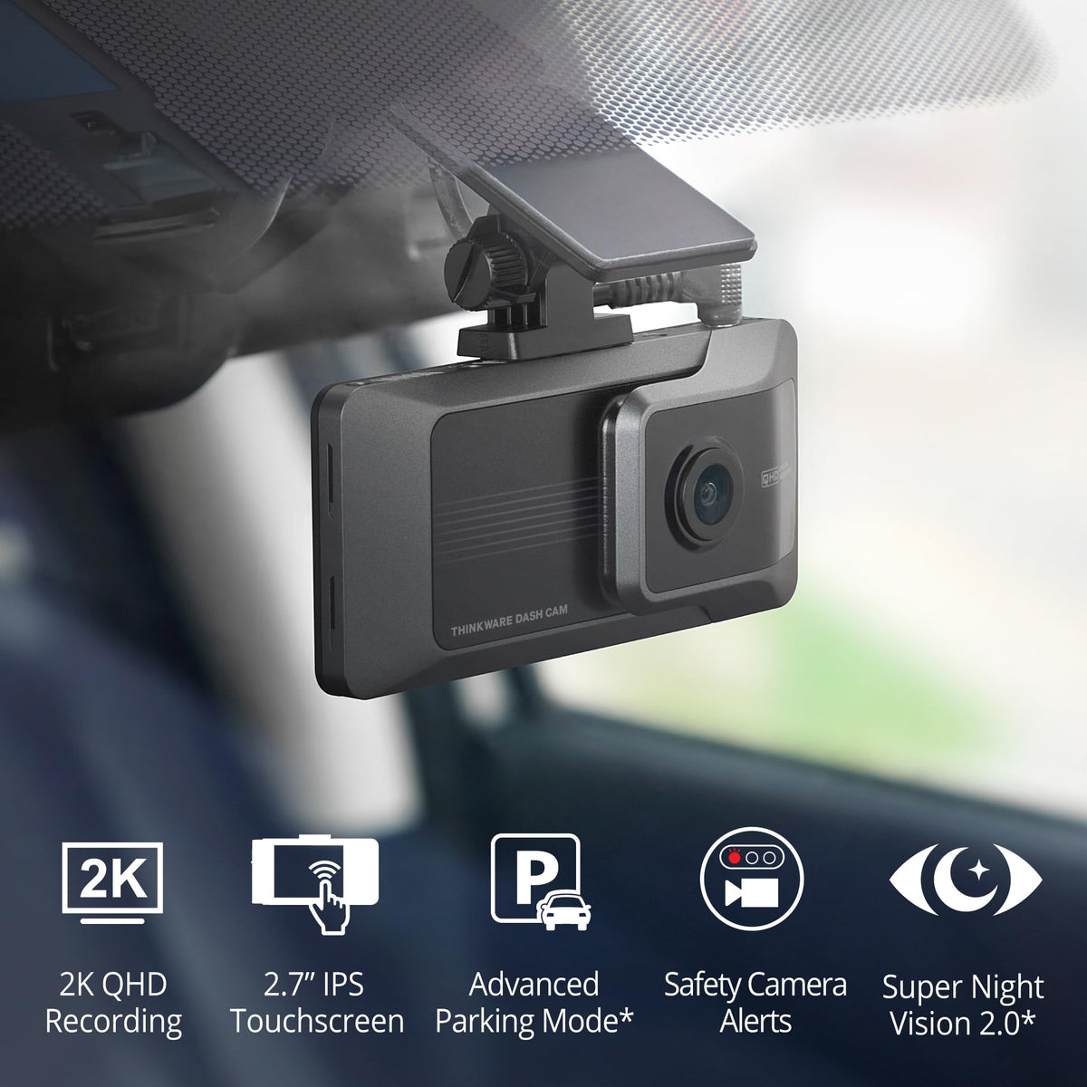 Thinkware ARC rear 1440p view provides reliable rear-facing footage for incident review.