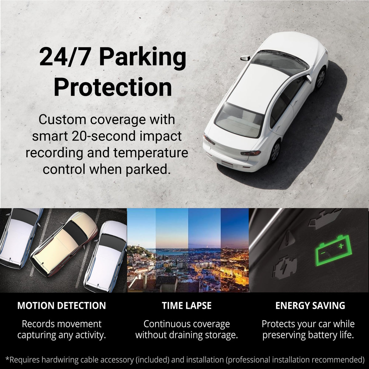 Thinkware ARC super night vision enhances low light recording of night drives.