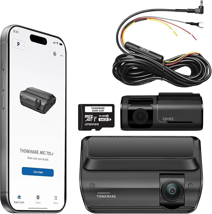 THINKWARE ARC700 front 4K camera captures crisp daytime detail for safe driving