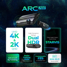 THINKWARE ARC700 rear 2K camera records clear night scenes and traffic