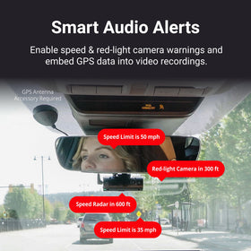 Thinkware F70 PRO 3-axis G-sensor image highlights secure incident locking.