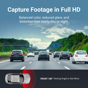 Thinkware F70 PRO Super Night Vision image shows enhanced clarity in low light.