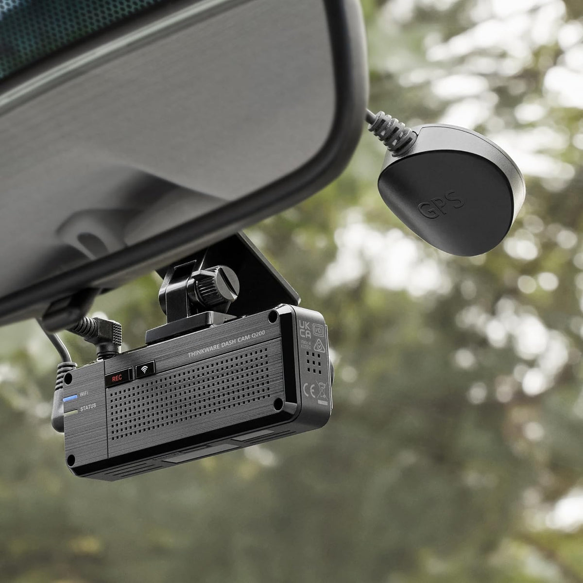 THINKWARE Q200 WiFi app control lets you view and download footage from your phone.