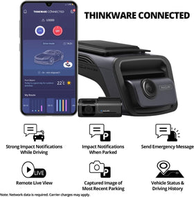 Thinkware U3000 GPS and radar alerts add location context and awareness.