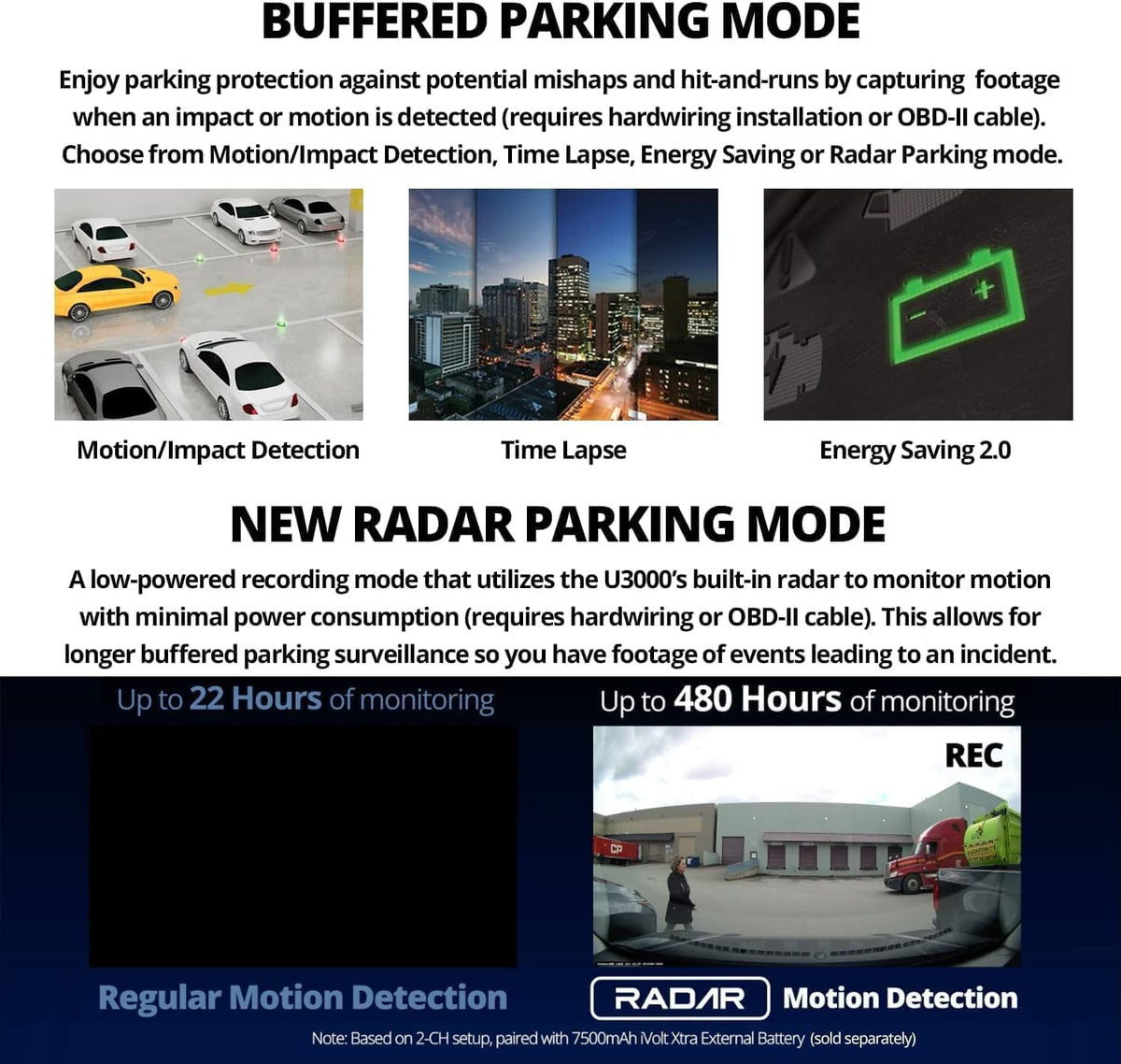 Thinkware U3000 night vision enhancement for better driving visibility in low light.