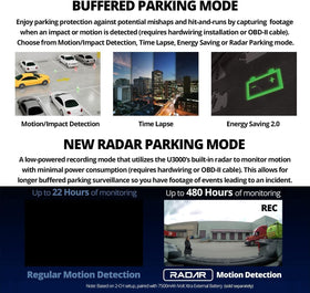 Thinkware U3000 night vision enhancement for better driving visibility in low light.