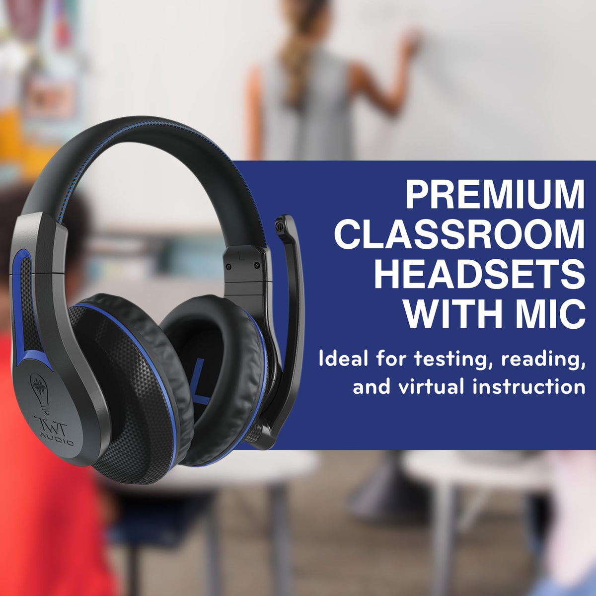 ThinkWrite TW210 Duro ear cushions close-up showing plush padding for comfort.