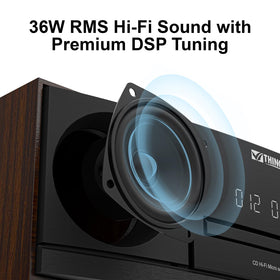 THINKYA Built-in Bluetooth and 36W total power enable rich room listening.