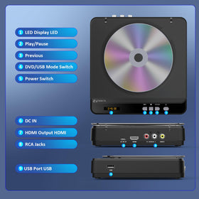 THINKYA open disc tray with DVD demonstrating anti-shock reliable reading