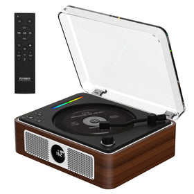 THINKYA retro wooden CD player with classic look and modern playback.