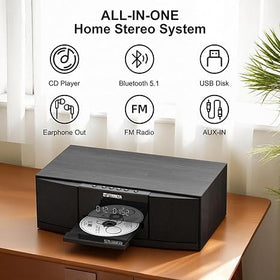 THINKYA tray-loading CD player delivering nostalgic, reliable disc playback.
