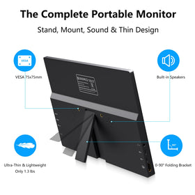 Thinlerain monitor with built-in speakers for immediate audio during meetings