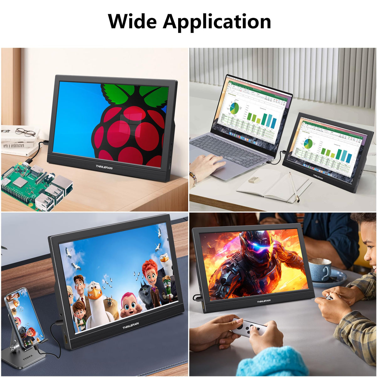 Thinlerain travel-friendly monitor packed for easy transport