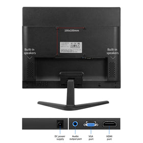 Thinlerain 17-inch monitor on included desk stand for easy setup