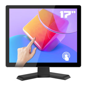 Thinlerain 17-inch touch monitor front view with multi-touch for quick POS tasks.
